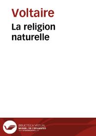 Portada:La religion naturelle / Voltaire