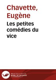 Portada:Les petites comédies du vice / Eugène Chavette