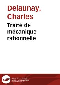 Portada:Traité de mécanique rationnelle / Charles Delaunay