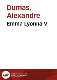 Portada:Emma Lyonna V / Alexandre Dumas