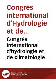 Portada:Congrès international d'hydrologie et de climatologíe : compte rendu de la première session