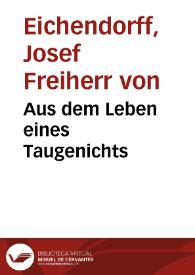 Portada:Aus dem Leben eines Taugenichts / Josef Freiherr von Eichendorff