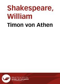 Portada:Timon von Athen / William Shakespeare; Christoph Martin Wieland