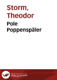 Portada:Pole Poppenspäler / Theodor Storm