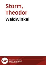 Portada:Waldwinkel / Theodor Storm