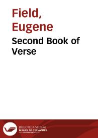 Portada:Second Book of Verse / Eugene Field