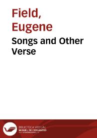 Portada:Songs and Other Verse / Eugene Field