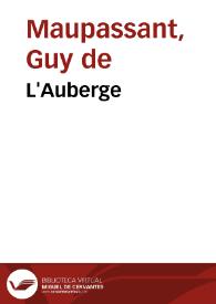 Portada:L'Auberge / Guy de Maupassant
