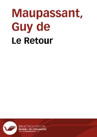 Portada:Le Retour / Guy de Maupassant