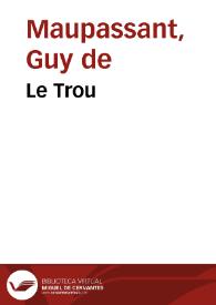 Portada:Le Trou / Guy de Maupassant