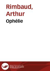 Portada:Ophélie / Arthur Rimbaud