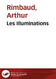 Portada:Les Illuminations / Arthur Rimbaud