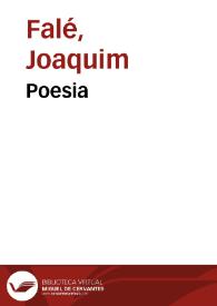 Portada:Poesia / Joaquim Falé