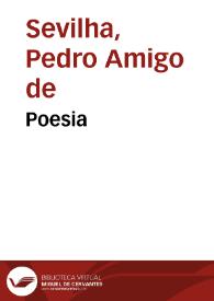 Portada:Poesia / Pedro Amigo de Sevilha