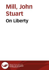 Portada:On Liberty / John Stuart Mill