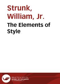 Portada:The Elements of Style / William Strunk, Jr.