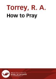 Portada:How to Pray / R. A.Torrey