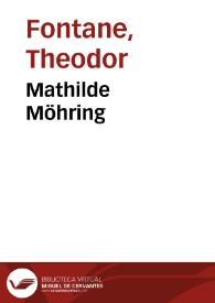 Portada:Mathilde Möhring / Theodor Fontane