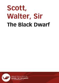 Portada:The Black Dwarf / Sir Walter Scott