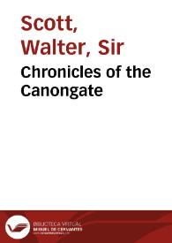 Portada:Chronicles of the Canongate / Sir Walter Scott
