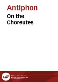 Portada:On the Choreutes / Antiphon