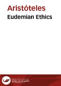 Portada:Eudemian Ethics / Aristotle