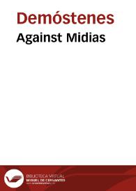 Portada:Against Midias / Demosthenes