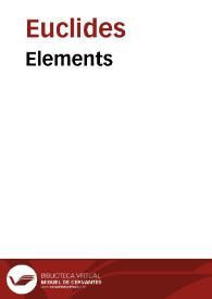 Portada:Elements / Euclid