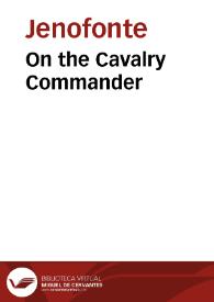 Portada:On the Cavalry Commander / Xenophon