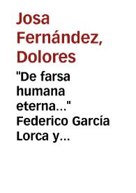 Portada:\"De farsa humana eterna...\" Federico García Lorca y Cervantes / Lola Josa
