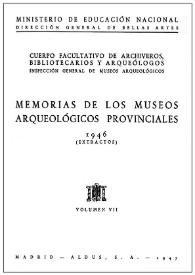 Portada:Museo Arqueológico Municipal de Elche (Alicante) [Memoria 1945] / Alejandro Ramos Folqués