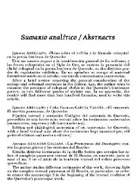 Portada:La Perinola : revista de investigación quevediana. Número 1 (1997). Sumario analítico-Abstracts