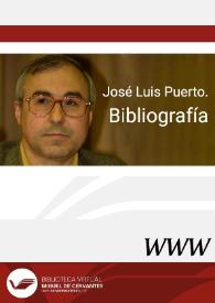 Portada:José Luis Puerto. Bibliografía / Ángel L. Prieto de Paula