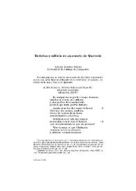 Portada:Retórica y milicia en un soneto de Quevedo / Antonio Azaustre Galiana