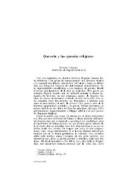 Portada:Quevedo y las "poesías relojeras" / Antonio Gargano
