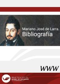 Portada:Mariano José de Larra. Bibliografía