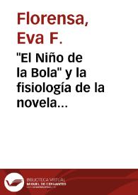 Portada:"El Niño de la Bola" y la fisiología de la novela decimonónica (II) / Eva F. Florensa