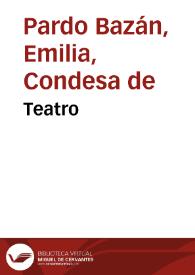 Portada:Teatro / Emilia Pardo Bazán