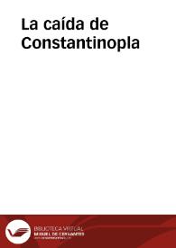 Portada:La caída de Constantinopla [1453]