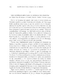 Portada:Las capitulaciones para la entrega de Granada / El Conde de Cedillo