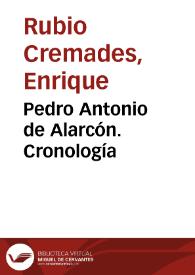 Portada:Pedro Antonio de Alarcón. Cronología / Enrique Rubio Cremades