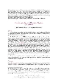 Portada:Mosaicos mitológicos de Mauritania Tingitana y de Hispania / José María Blázquez, Mª Paz García-Gelabert
