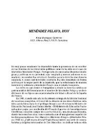Portada:Menéndez Pelayo, hoy / Borja Rodríguez Gutiérrez
