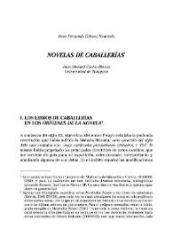 Portada:Novelas de caballerías / Juan Manuel Cacho Blecua