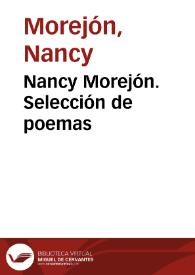 Portada:Nancy Morejón. Selección de poemas