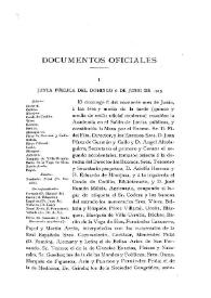 Portada:Junta pública del domingo 6 de Junio de 1915 / Juan Pérez de Guzmán y Gallo