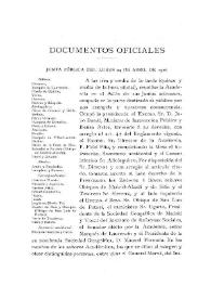 Portada:Junta pública del lunes 24 de abril de 1916 / Juan Pérez de Guzmán y Gallo