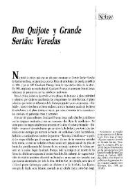 Portada:\"Don Quijote\" y \"Grande Sertão: Veredas\" / M.ª Augusta C. Vieira Helene