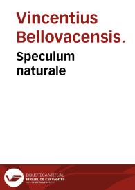 Portada:Speculum naturale / Vincentius Bellovacensis.