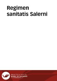 Portada:Regimen sanitatis Salerni / [a magistro Arnaldo de Vill Noua... co[m]positi[m]